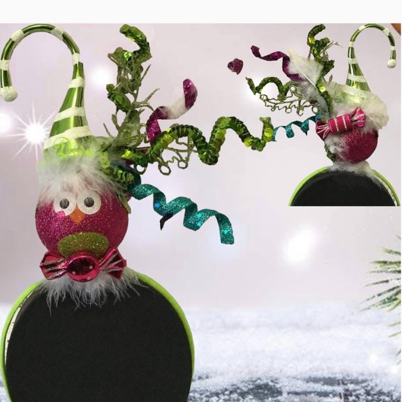 Christmas Lime Green DoDo Bird Headband. Adult Christmas Headband, Christmas Top - Picture 1 of 16